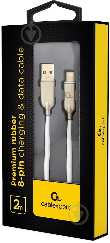 Кабель Cablexpert Lightning – USB 2 м білий (CC-USB2R-AMLM-2M-W) USB 2.0 А-тато/Lightning - фото 2