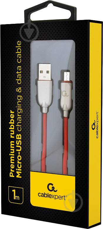 Кабель Cablexpert USB – microUSB 1 м красный (CC-USB2R-AMmBM-1M-R) USB 2.0 A-папа/Micro B-папа - фото 2