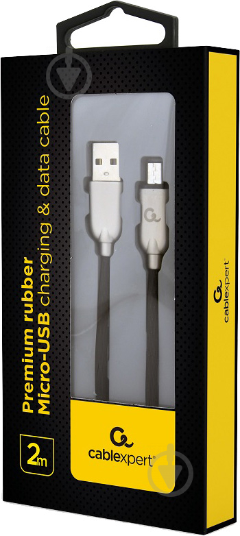 Кабель Cablexpert USB – microUSB 2 м черный (CC-USB2R-AMmBM-2M) USB 2.0 A-папа/Micro B-папа - фото 2