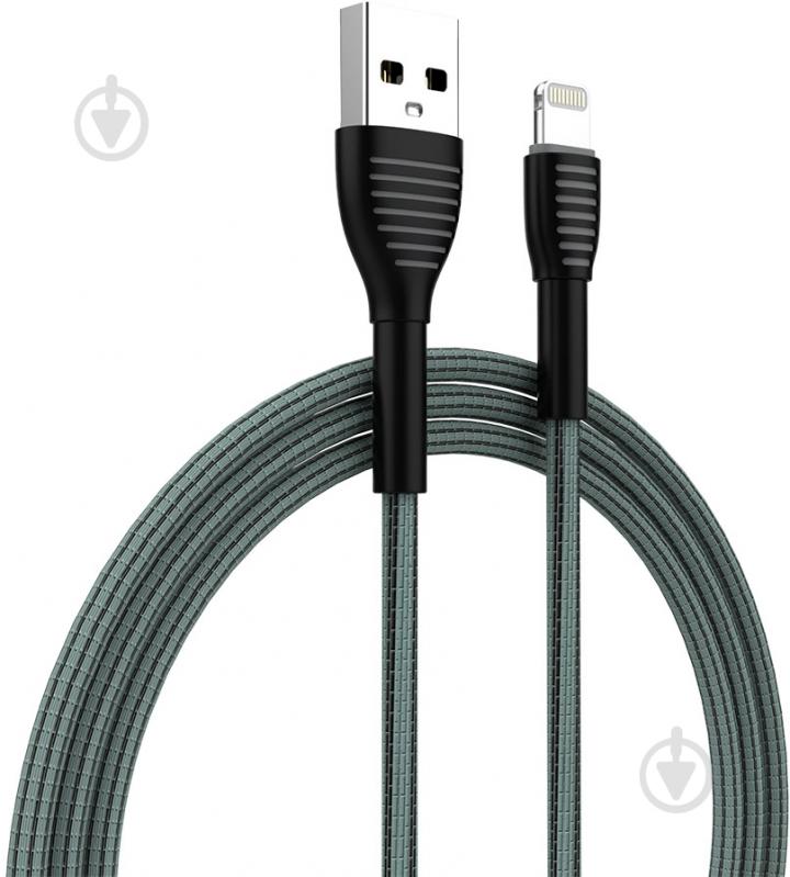 Кабель ColorWay USB - Apple Lightning (braided cloth) 3 А 1 м сірий (CW-CBUL041-GR) - фото 2 Кабель ColorWay USB - Apple Lightning (braided cloth) 3 А 1 м сірий (CW-CBUL041-GR) - фото 2