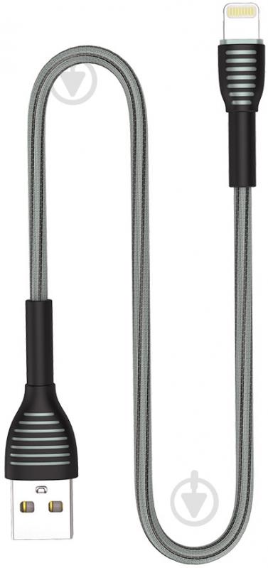 Кабель ColorWay USB - Apple Lightning (braided cloth) 3 А 1 м сірий (CW-CBUL041-GR) - фото 6 Кабель ColorWay USB - Apple Lightning (braided cloth) 3 А 1 м сірий (CW-CBUL041-GR) - фото 6