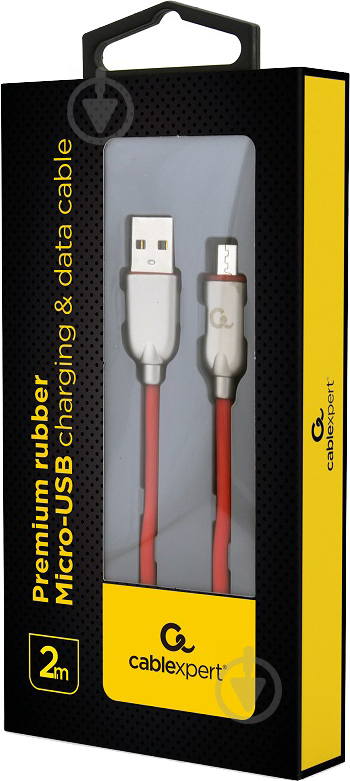 Кабель Cablexpert USB – microUSB 2 м красный (CC-USB2R-AMmBM-2M-R) USB 2.0 A-папа/Micro B-папа - фото 2