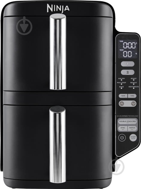 ВИТРИНА! Мультипечь NINJA Double Stack Air fryer double basket vertical 7.6l - black - фото 1