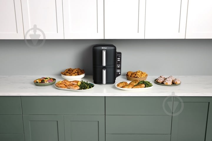 ВИТРИНА! Мультипечь NINJA Double Stack Air fryer double basket vertical 7.6l - black - фото 16