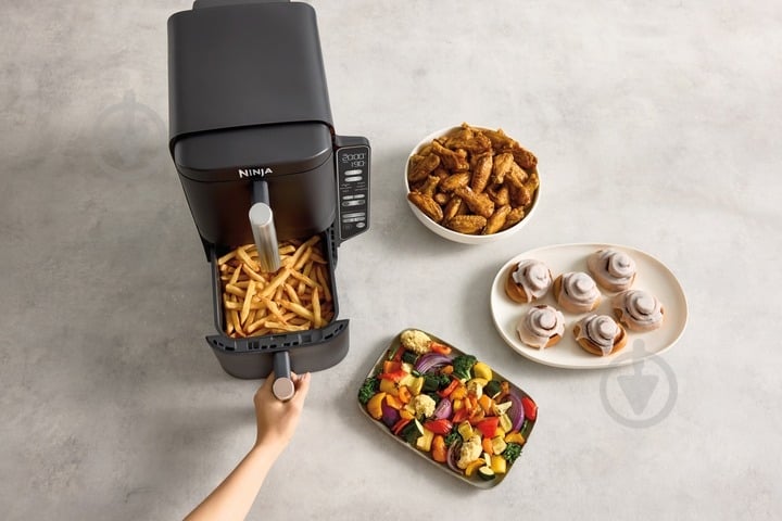 ВИТРИНА! Мультипечь NINJA Double Stack Air fryer double basket vertical 7.6l - black - фото 18