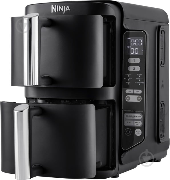 ВИТРИНА! Мультипечь NINJA Double Stack Air fryer double basket vertical 7.6l - black - фото 3