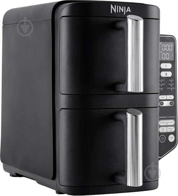 ВИТРИНА! Мультипечь NINJA Double Stack Air fryer double basket vertical 7.6l - black - фото 4