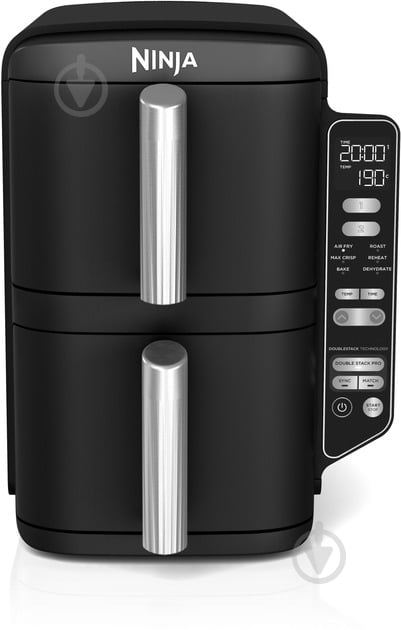ВИТРИНА! Мультипечь NINJA Double Stack Air fryer double basket vertical 7.6l - black - фото 6
