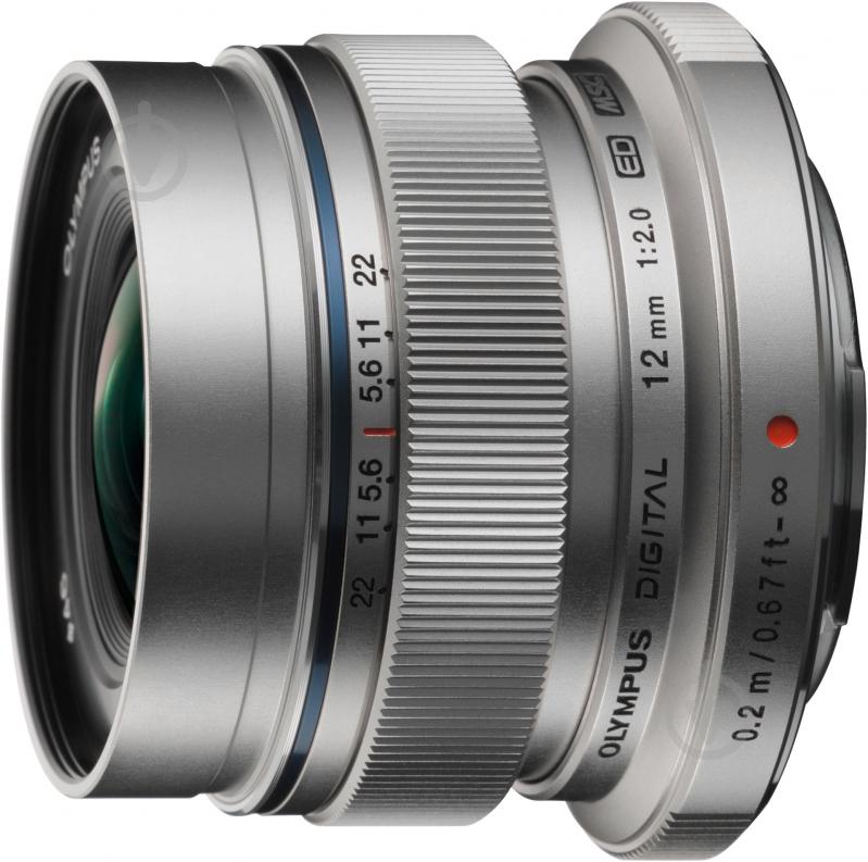 Объектив Olympus EW-M1220 ED 12mm f/2.0 silver - фото 1