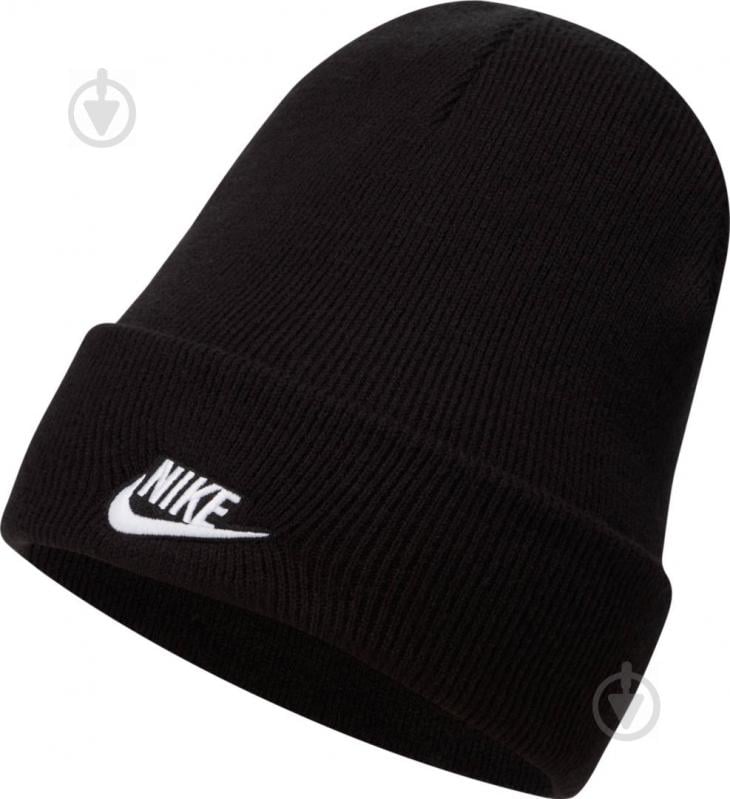 Шапка Nike U Nsw Cuffed Beanie Utility CI3233-010 р.one size черный - фото 1