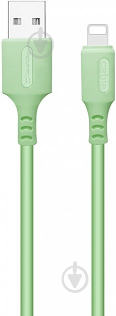 Кабель ColorWay USB - Apple Lightning (soft silicone) 2.4а 1 м зелений (CW-CBUL042-GR) - фото 1 Кабель ColorWay USB - Apple Lightning (soft silicone) 2.4а 1 м зелений (CW-CBUL042-GR) - фото 1