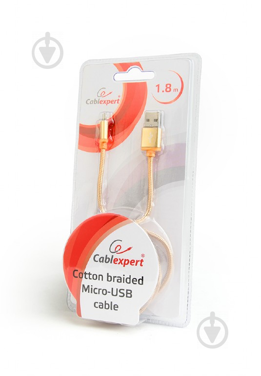 Кабель Cablexpert USB – microUSB 1,8 м (CCB-mUSB2B-AMBM-6-G) USB2.0 A-папа/micro B-папа с металлическими разъемами - фото 3