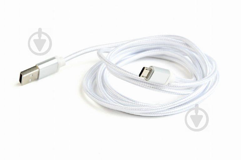 Кабель Cablexpert 1,8 м серебряный (CCB-mUSB2B-AMBM-6-S) USB2.0, A-папа/micro B-папа с металлическими разъемами - фото 1