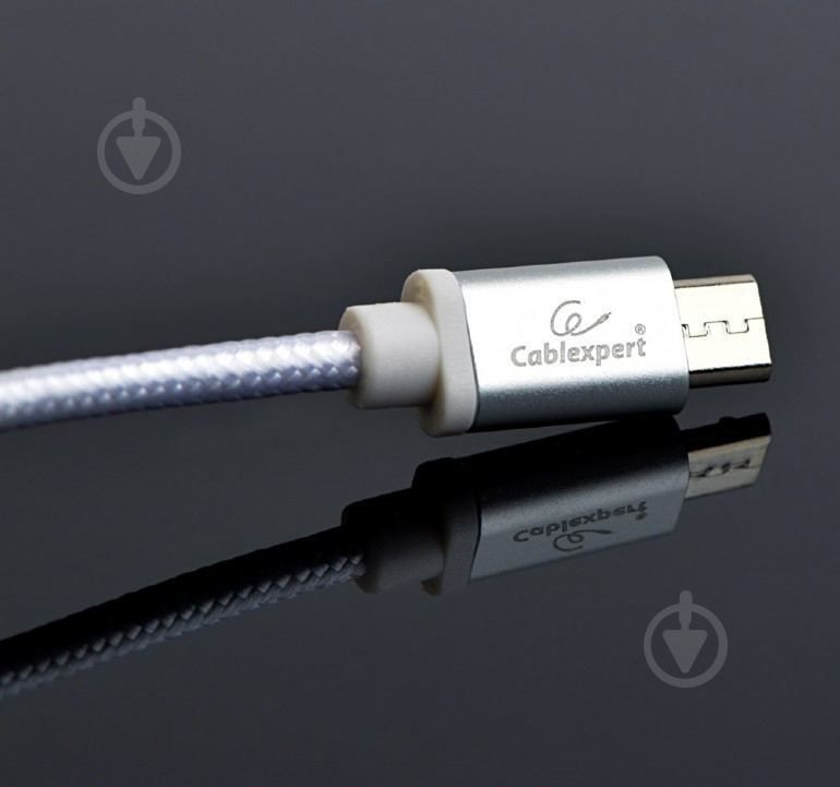 Кабель Cablexpert 1,8 м серебряный (CCB-mUSB2B-AMBM-6-S) USB2.0, A-папа/micro B-папа с металлическими разъемами - фото 2