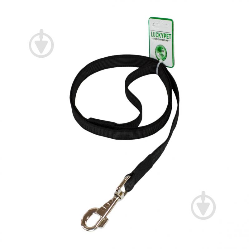 Повідець для собак Lucky Pet прогумований капрон 20/200 чорний - фото 1 Повідець для собак Lucky Pet прогумований капрон 20/200 чорний - фото 1