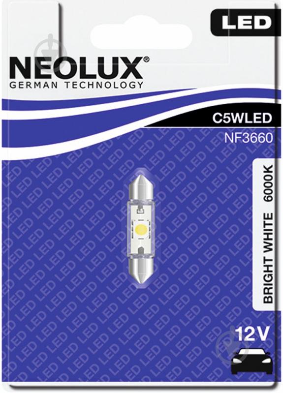 Автолампа светодиодная Neolux LED C5W 36mm 0,5 Вт 1 шт. - фото 2