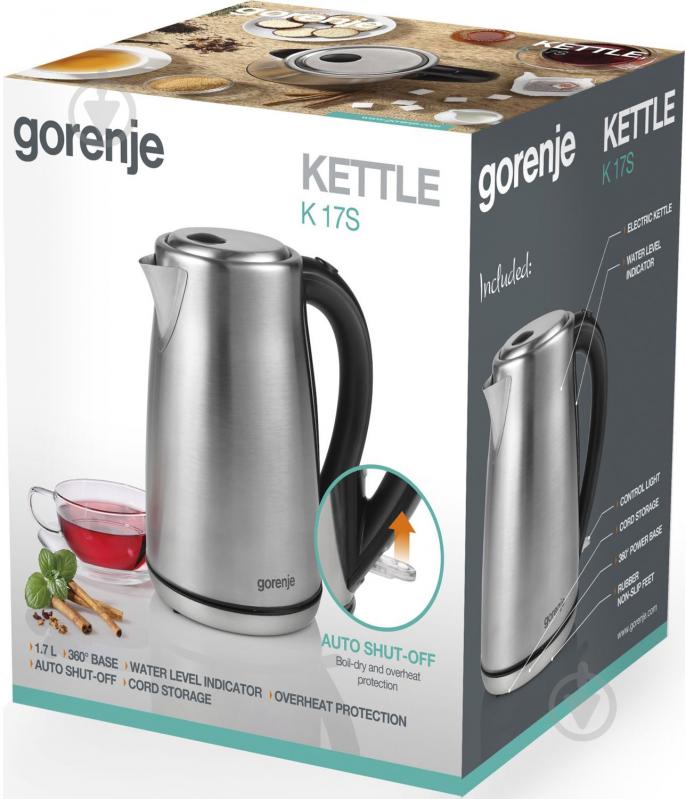 ВІТРИНА! Електрочайник Gorenje K17S 731380 - фото 4 ВІТРИНА! Електрочайник Gorenje K17S 731380 - фото 4