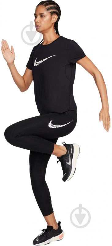 Футболка Nike W NK ONE SWSH HBR DF SS TOP FN2618-010 р.XS чорний - фото 4