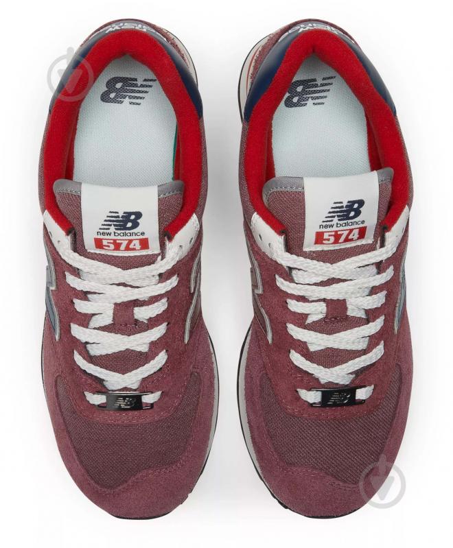 Кросівки чоловічі демісезонні New Balance U574 V2 U574RX2 р.46,5 червоні - фото 3