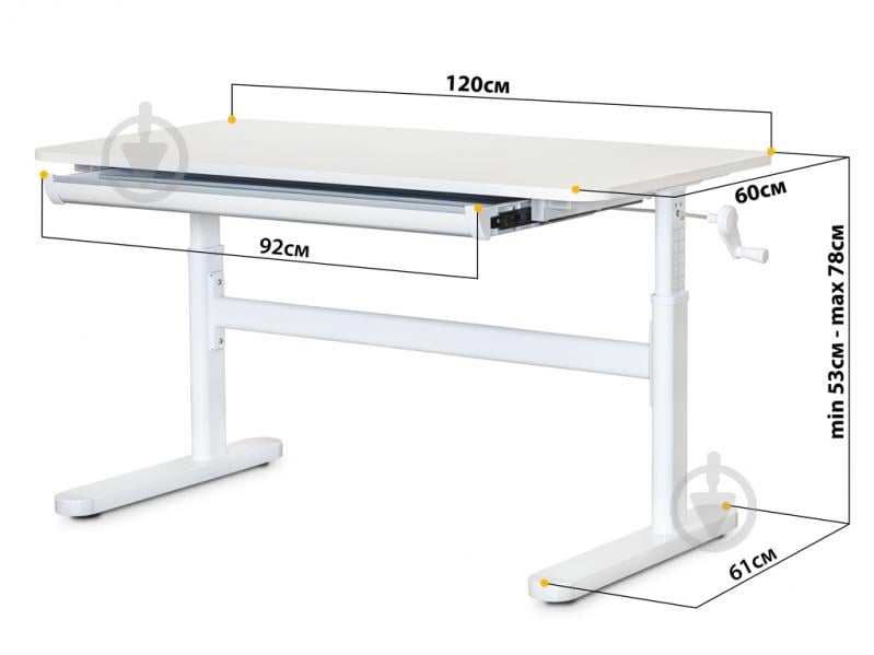 Детский стол Evo-kids TH-215 Lite White белый - фото 3