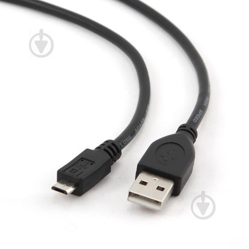 Кабель Cablexpert 3 м чорний (CCP-mUSB2-AMBM-10) USB2.0, A-тато/micro B-тато - фото 1