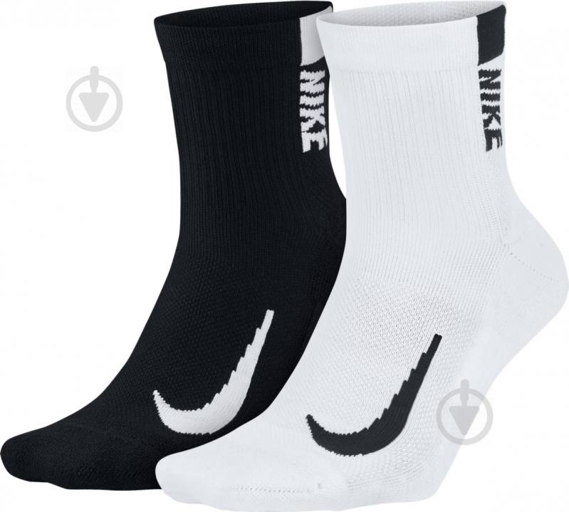 Носки Nike U NK MLTPLIER ANKLE SX7556-906 р.XL черный/белый 2 шт. - фото 1