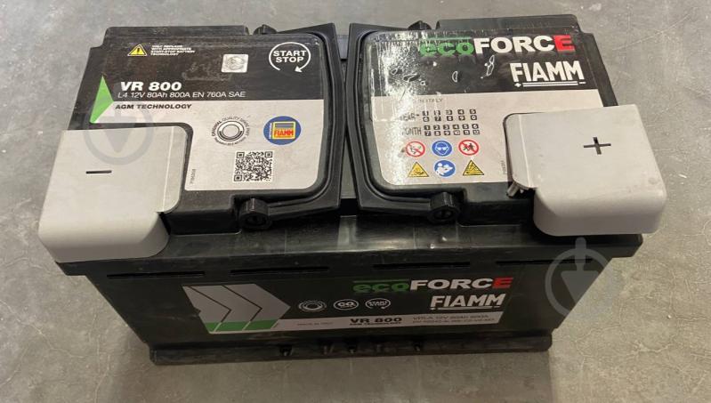 УЦІНКА! Акумулятор автомобільний Fiamm Ecoforce AGM 80Ah 800A 12V 7906201 «+» праворуч (FIM 7906201) (УЦ №2646) - фото 2 УЦІНКА! Акумулятор автомобільний Fiamm Ecoforce AGM 80Ah 800A 12V 7906201 «+» праворуч (FIM 7906201) (УЦ №2646) - фото 2