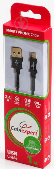 Кабель Cablexpert Lightning – USB 1 м чорний (CCPB-L-USB-04BK) - фото 3