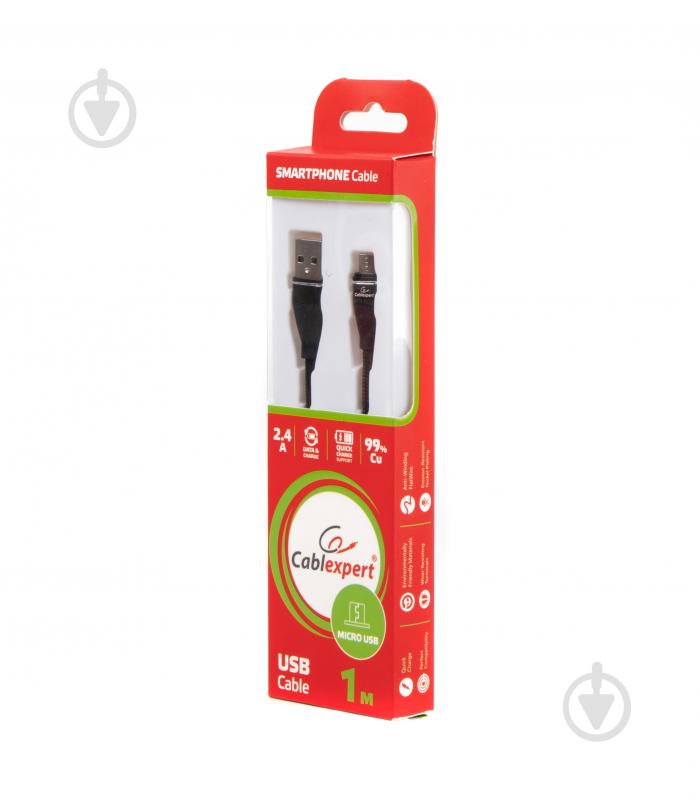 Дата-кабель Cablexpert 1 м черный (CCPB-M-USB-11BK) USB 2.0/Micro - фото 2