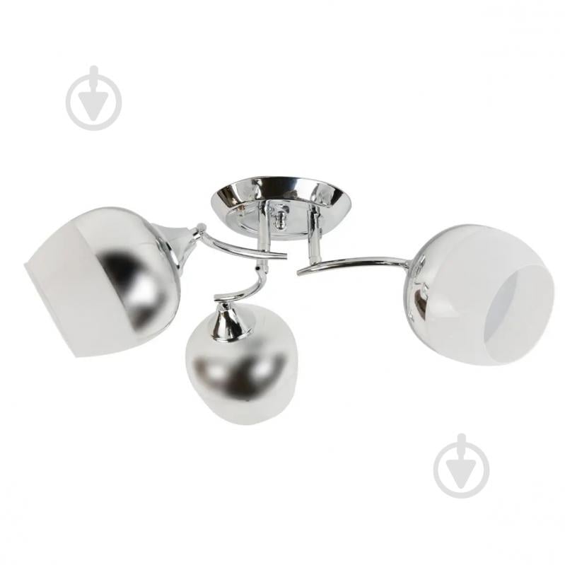 Люстра стельова Focus Light 3x60 Вт E27 хром із білим M3122/3 - фото 1