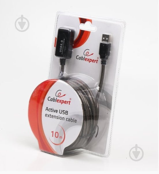 Кабель Cablexpert 10 м чорний (UAE-01-10M) подовжувач USB2.0, активний - фото 5