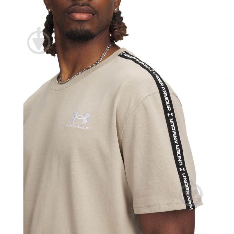 Футболка Under Armour Icon HWT Tee Taping 1390300-299 р.2XL бежевий - фото 3