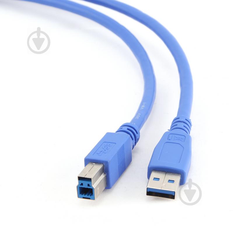 Кабель Gembird 1,8 м синій (CCP-USB3-AMBM-6) USB3.0 A-тато / В-тато - фото 2