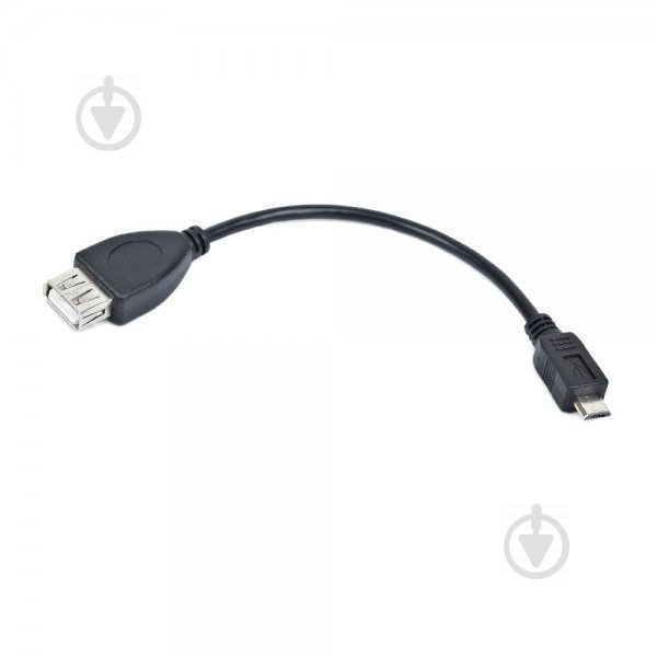 Кабель Maxxter 0,15 м чорний (U-AFM-OTG) OTG USB2.0, AF-MicroUSB - фото 2