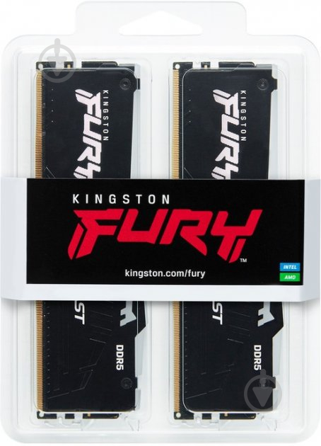 Оперативна пам'ять Kingston DDR5 SDRAM 32 GB (2x16GB) 5200 MHz (KF552C40BBAK2-32) FURY Beast RGB - фото 6