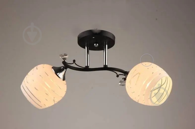 Люстра потолочная Focus Light 2x60 Вт E27 черно-белый 3107-2 - фото 1