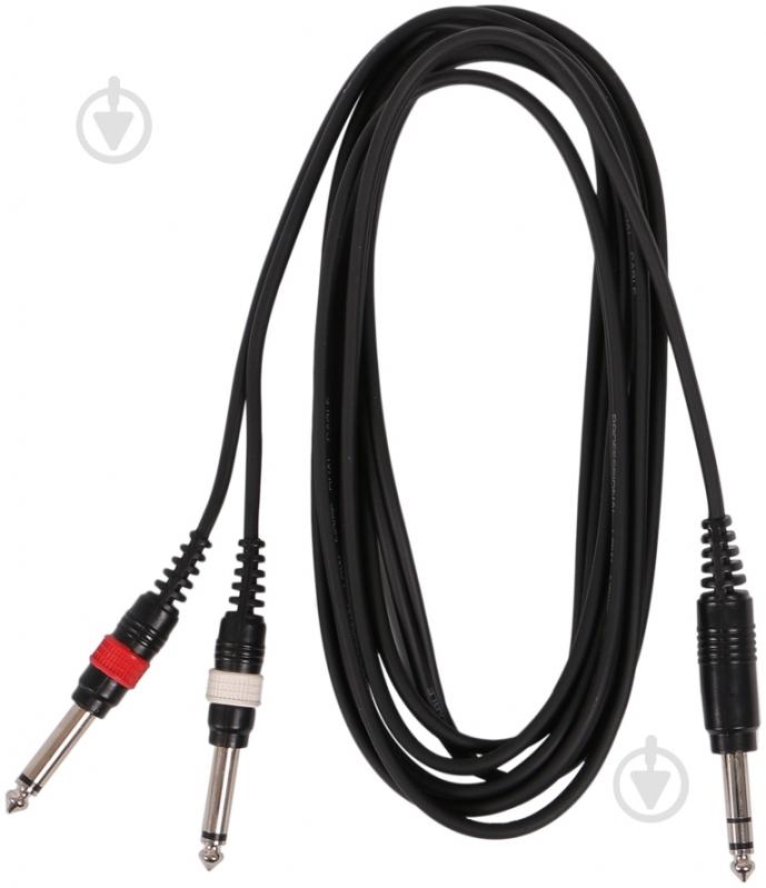 Кабель STAGG 6,3 мм – 2x6,3 мм 3 м черный (YC-03/2P1PSH-) - фото 1