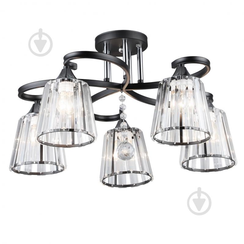 Люстра стельова Victoria Lighting 5x60 Вт E27 чорний Sands/PL5 black - фото 1