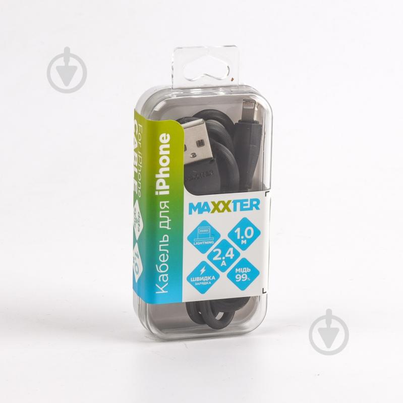 Кабель Maxxter 1 м чорний (UB-L-USB-01BK) USB 20 А-тато/Lightning - фото 4