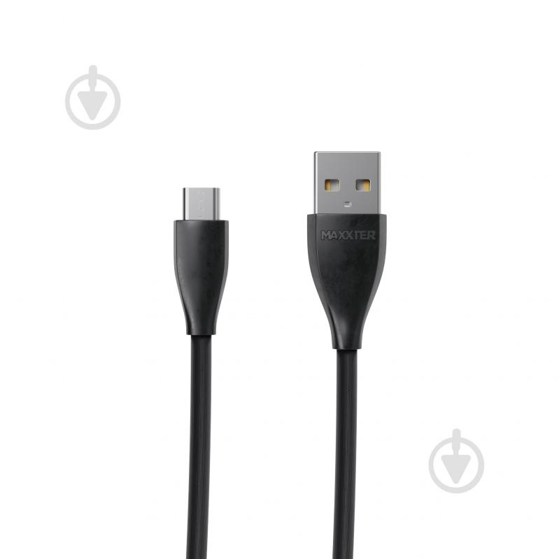 Кабель Maxxter USB – microUSB 1 м черный (UB-M-USB-01BK) - фото 1