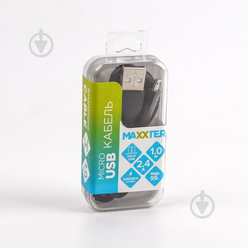 Кабель Maxxter USB – microUSB 1 м черный (UB-M-USB-01BK) - фото 4