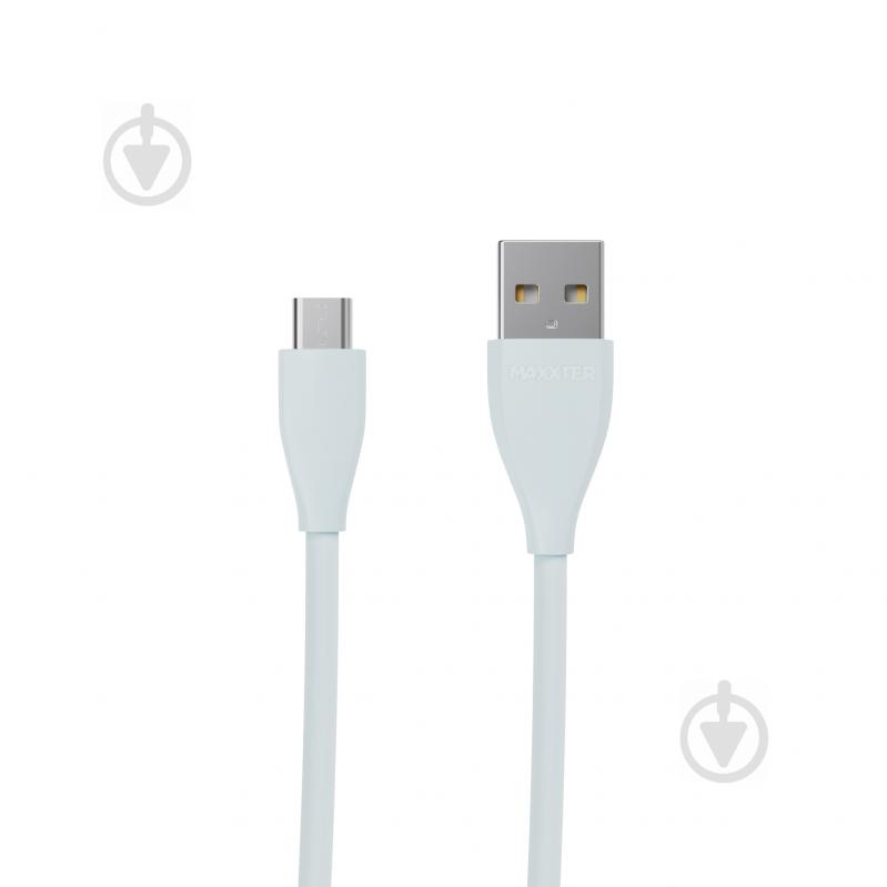 Кабель Maxxter USB – microUSB 1 м мятный (UB-M-USB-01MG) USB 2.0 A-папа/Micro B-папа мятный - фото 1