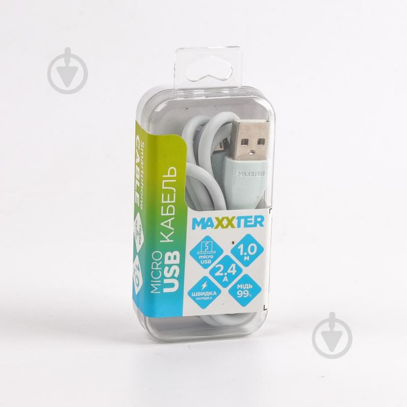 Кабель Maxxter USB – microUSB 1 м мятный (UB-M-USB-01MG) USB 2.0 A-папа/Micro B-папа мятный - фото 4