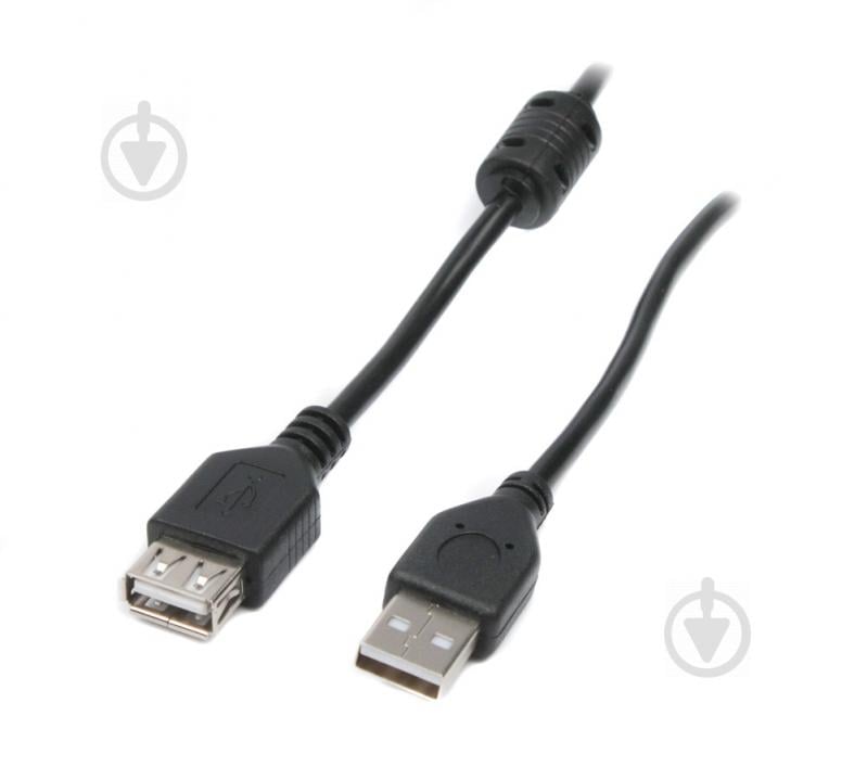 Кабель Maxxter 1,8 м черный (UF-AMAF-6) удлинитель -USB 2.0 - фото 1