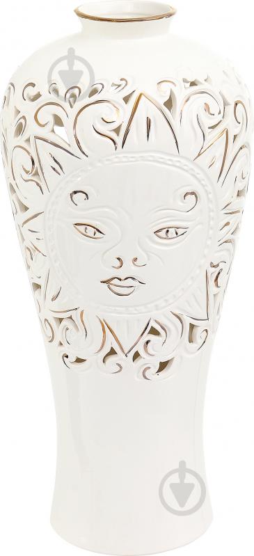 Ваза керамическая белая Сакура 43 см - фото 1