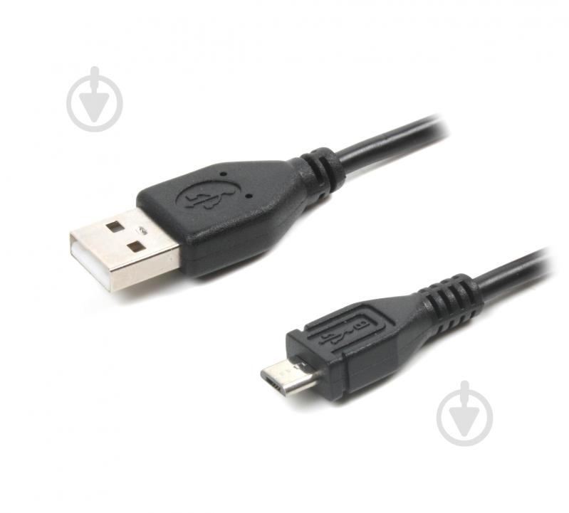 Кабель Maxxter USB – microUSB 1,8 м черный (UF-AMM-6) - фото 1