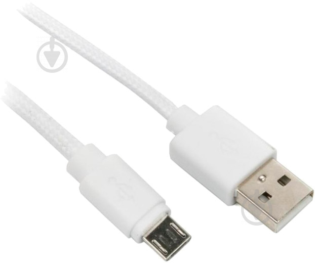 Кабель Viewcon USB 2.0 АМ – microUSB 1 м білий (VC-USB2-001) - фото 1