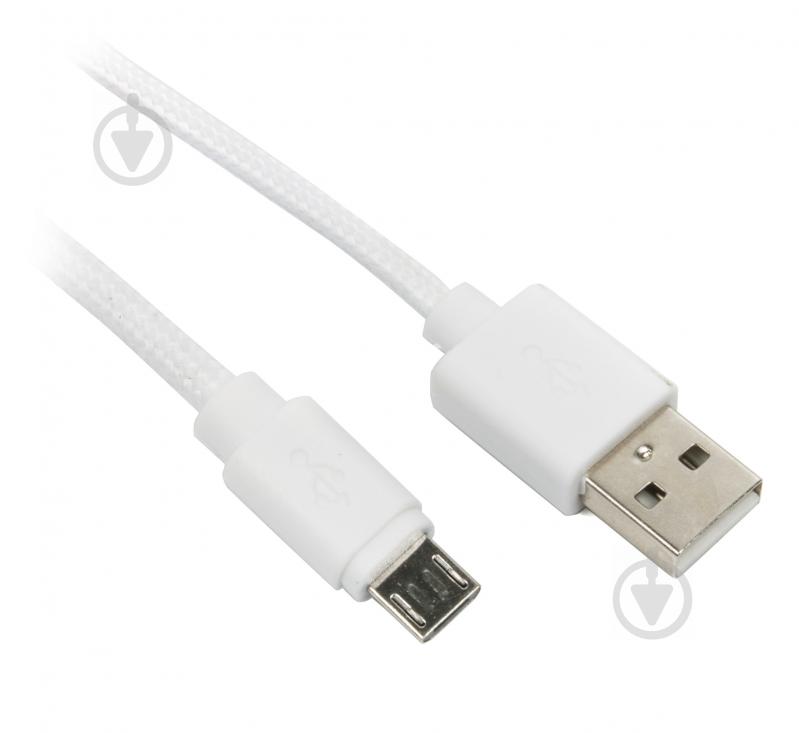 Кабель Viewcon 1 м білий (VC-USB2-F-001) USB2.0 AM - Micro USB B - фото 1