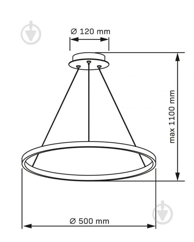 Люстра підвісна Goldlux Lea 20 Вт LED-модуль чорний 329158 - фото 10