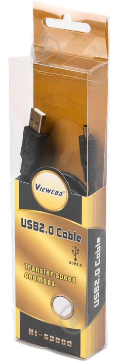 Кабель Viewcon USB 2.0 AM – micro 5P 3 м черный (VU 019-3м.) - фото 2